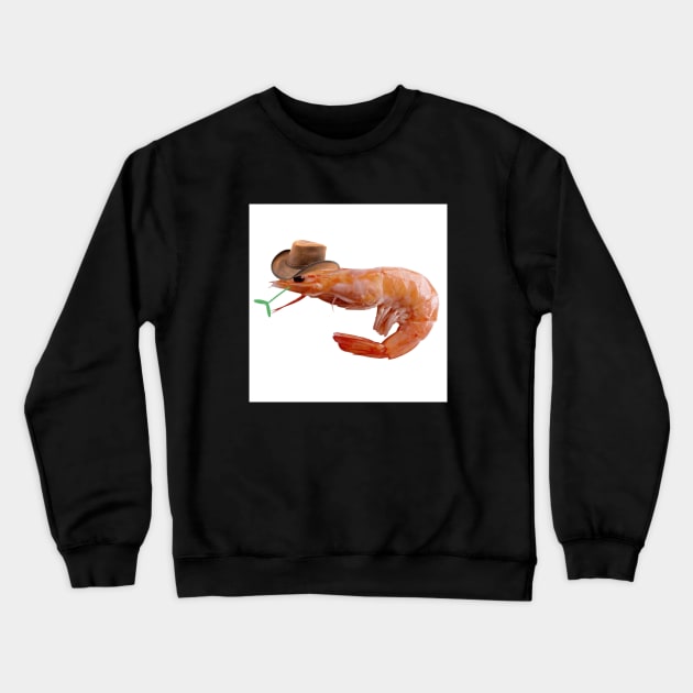 Cowboy Shrimp Crewneck Sweatshirt by RoseyAllieRosa